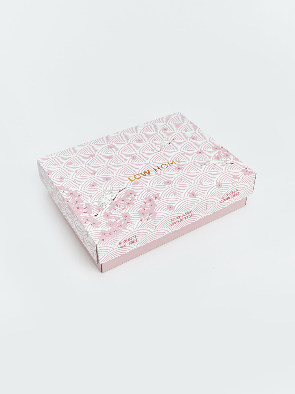 Karışık Çiçek Desenli Pamuklu Çift Kişilik Pike-6