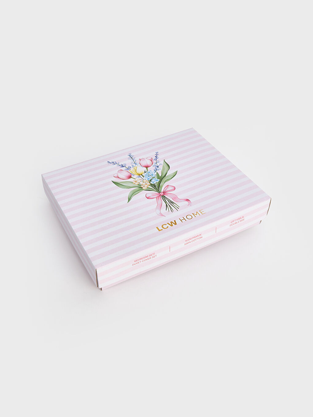 Pembe Çiçekli Çift Kişilik Nevresim Seti-2