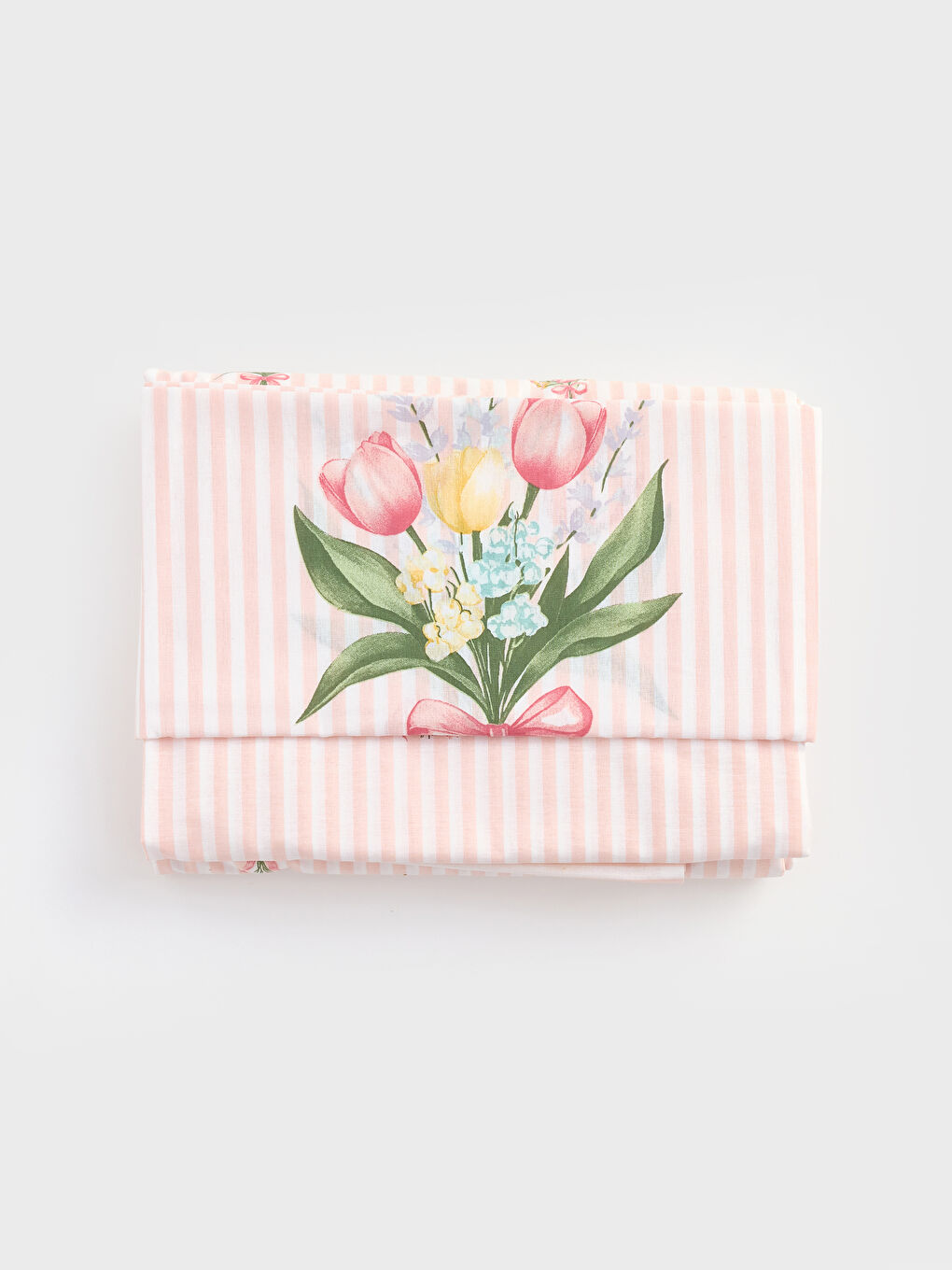 Pembe Çiçekli Çift Kişilik Nevresim Seti-3