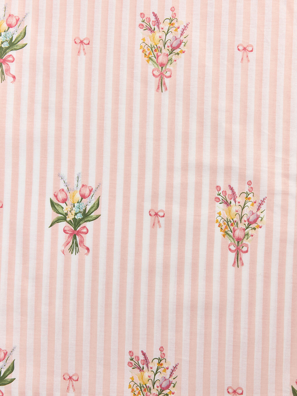 Pembe Çiçekli Çift Kişilik Nevresim Seti-7