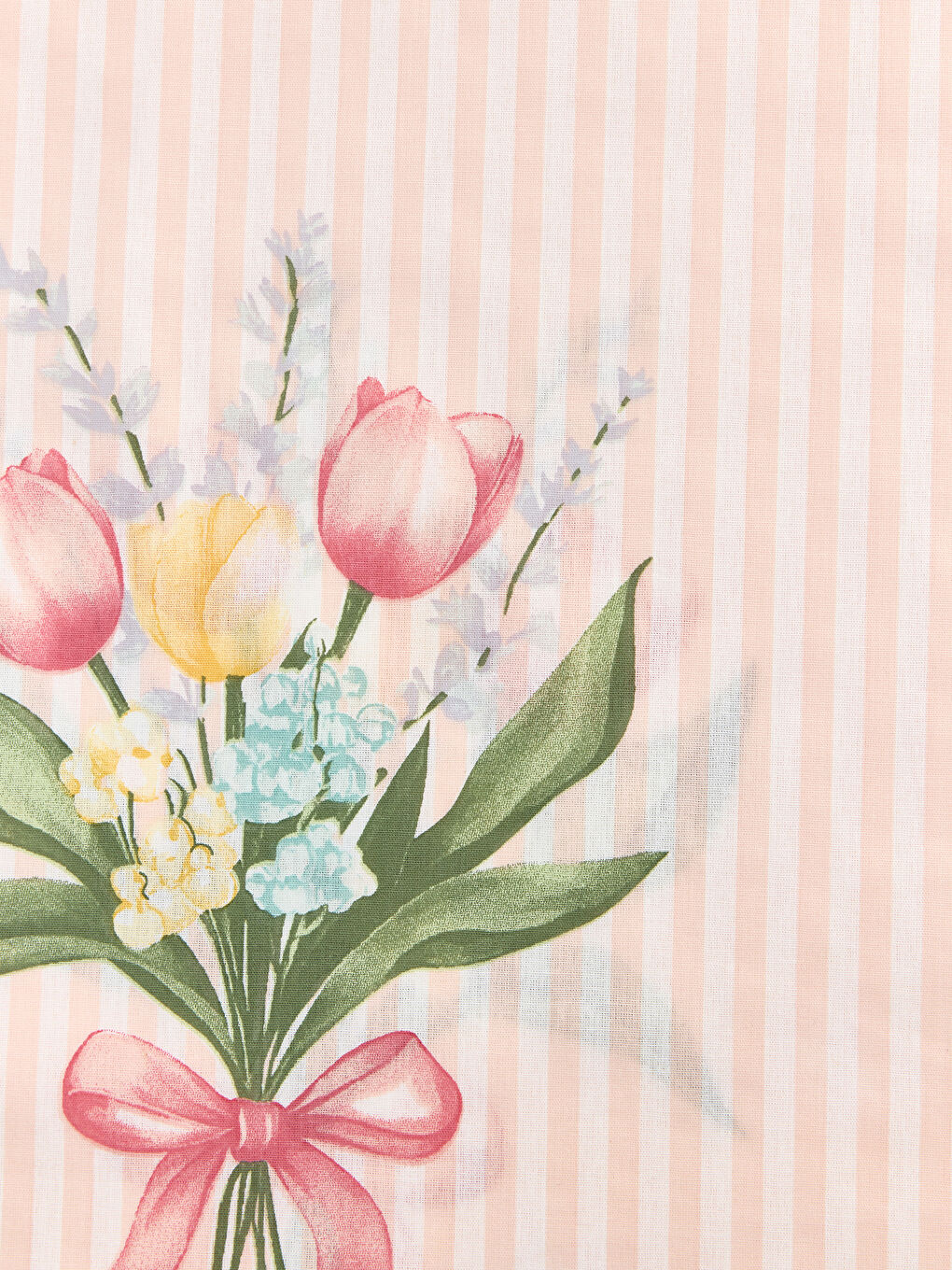 Pembe Çiçekli Çift Kişilik Nevresim Seti-8