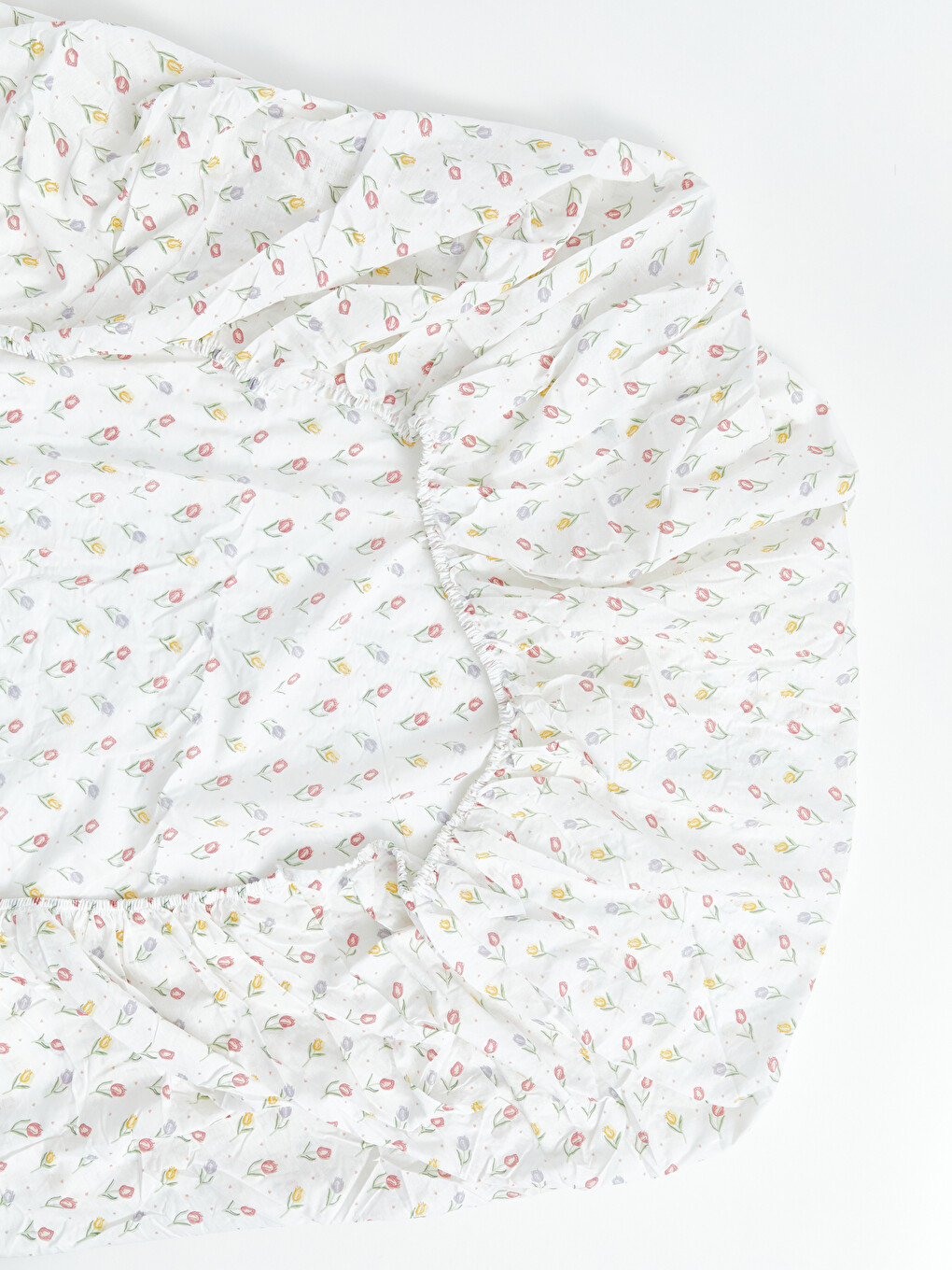 Floral Cotton Double Fitted Sheet-2