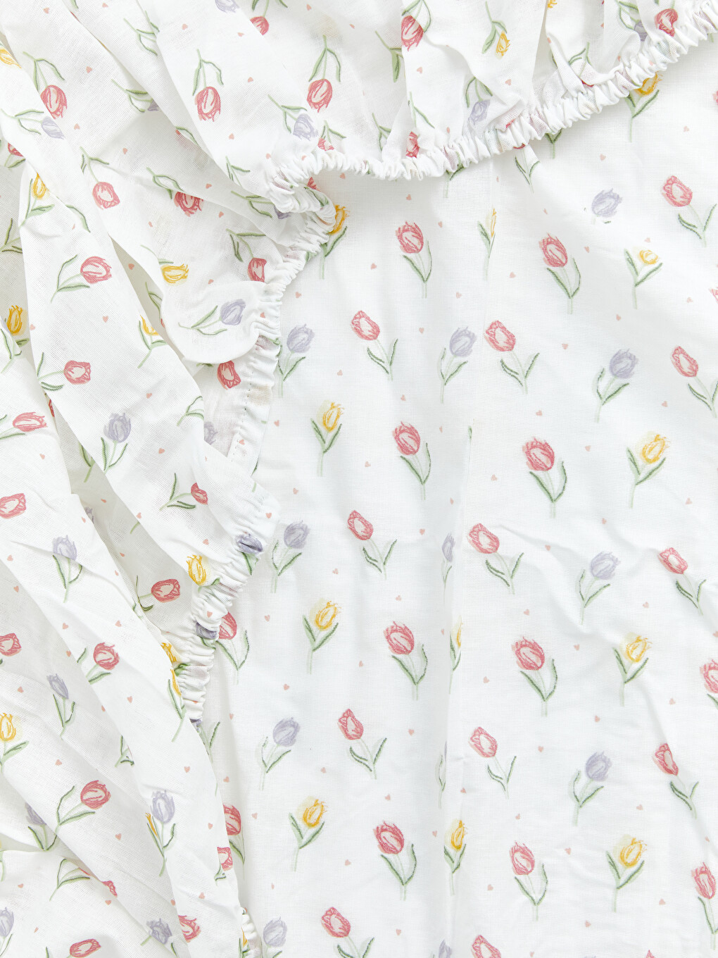 Floral Cotton Double Fitted Sheet-3
