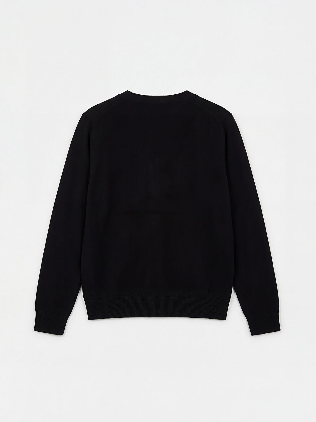 Siyah V Yaka Kadın Triko Hırka-6