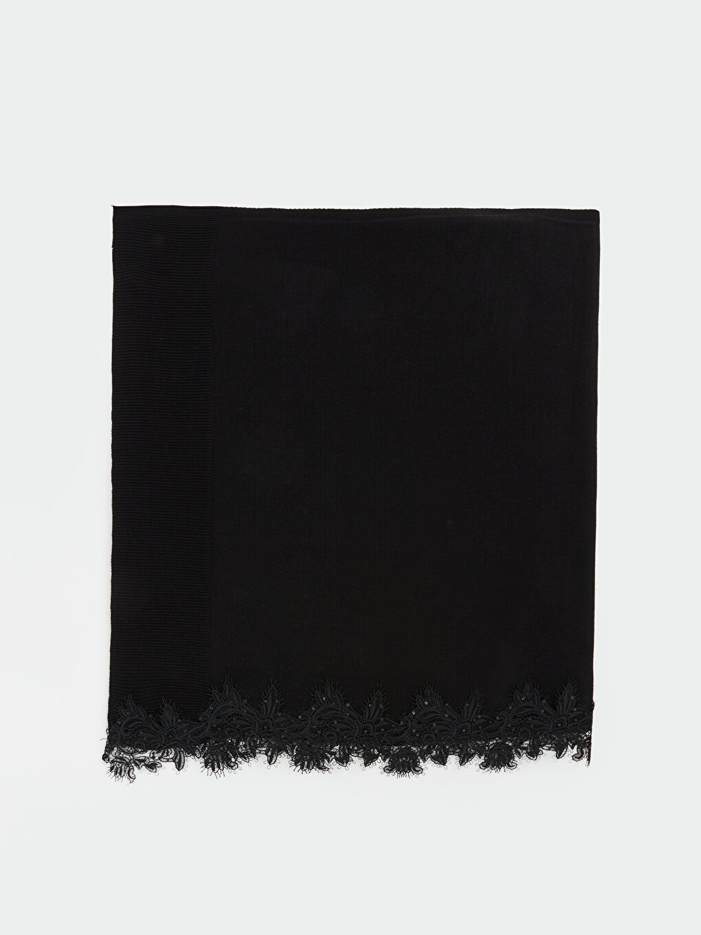 Siyah Püsküllü Kadın Şal-1