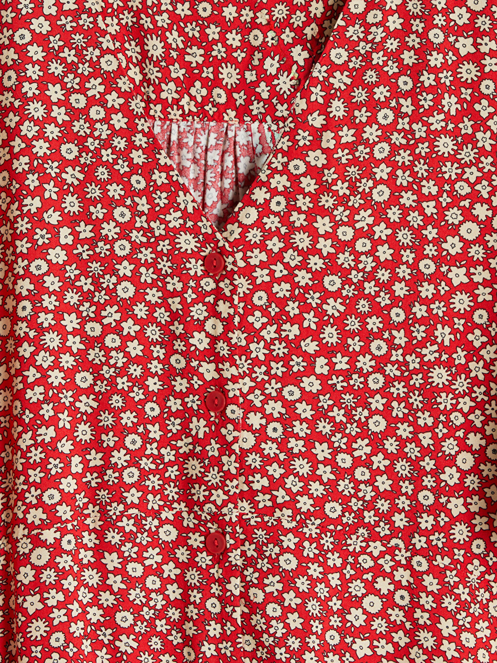 V Neck Floral A Form Mini Dress-6