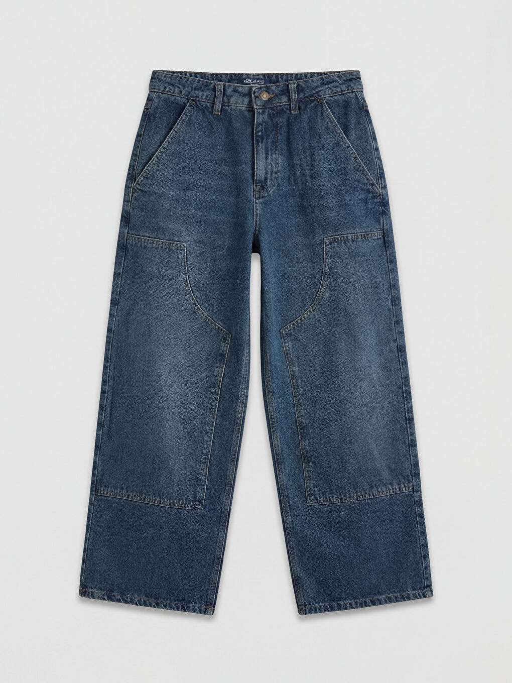 İndigo Baggy Fit Kadın Jean Pantolon