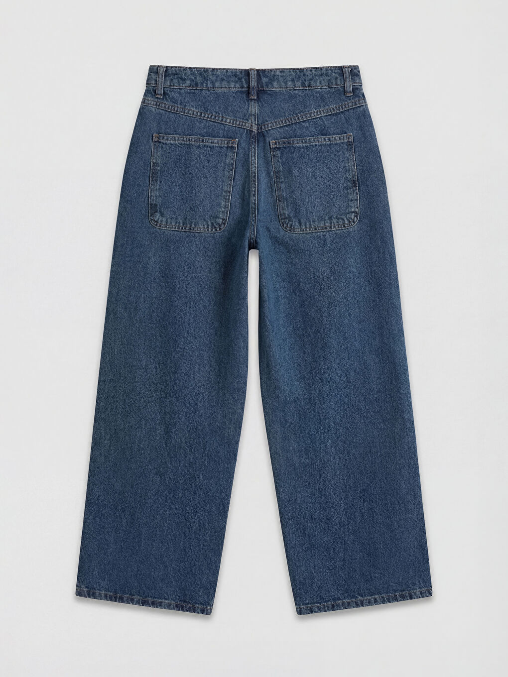 İndigo Baggy Fit Kadın Jean Pantolon-1