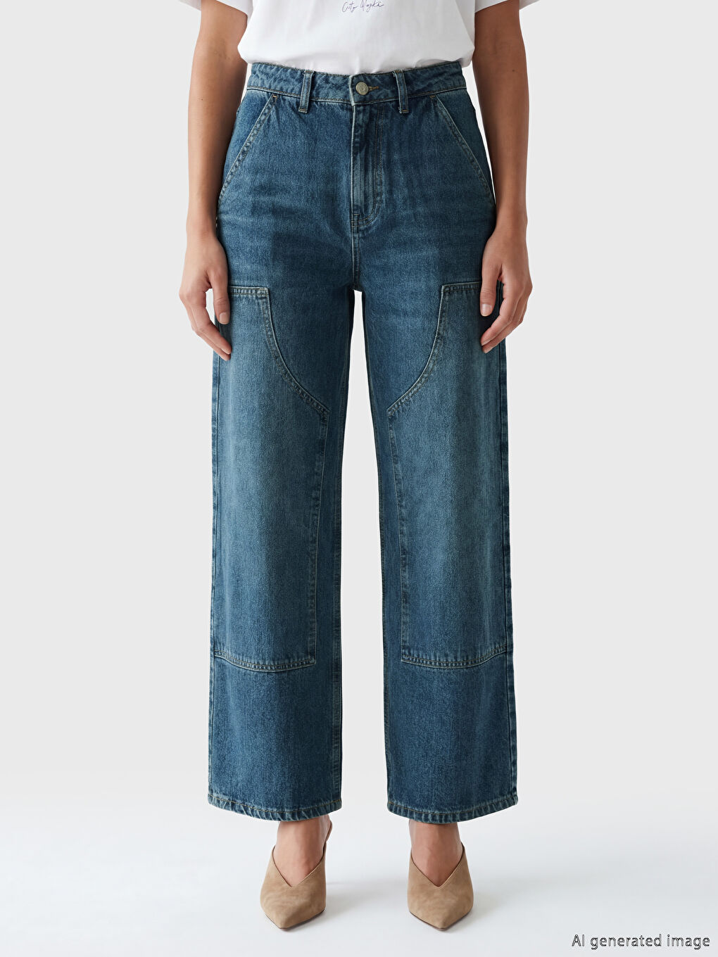 Ženske farmerke širokog kroja-1