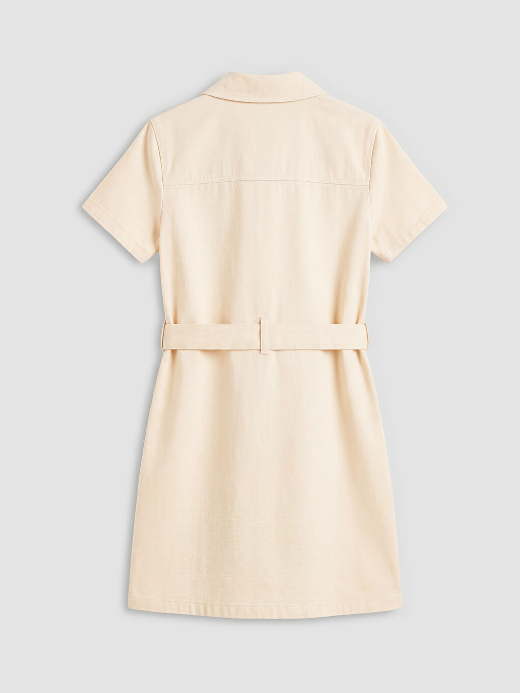 Sarı Kız Çocuk Kuşaklı Elbise-1