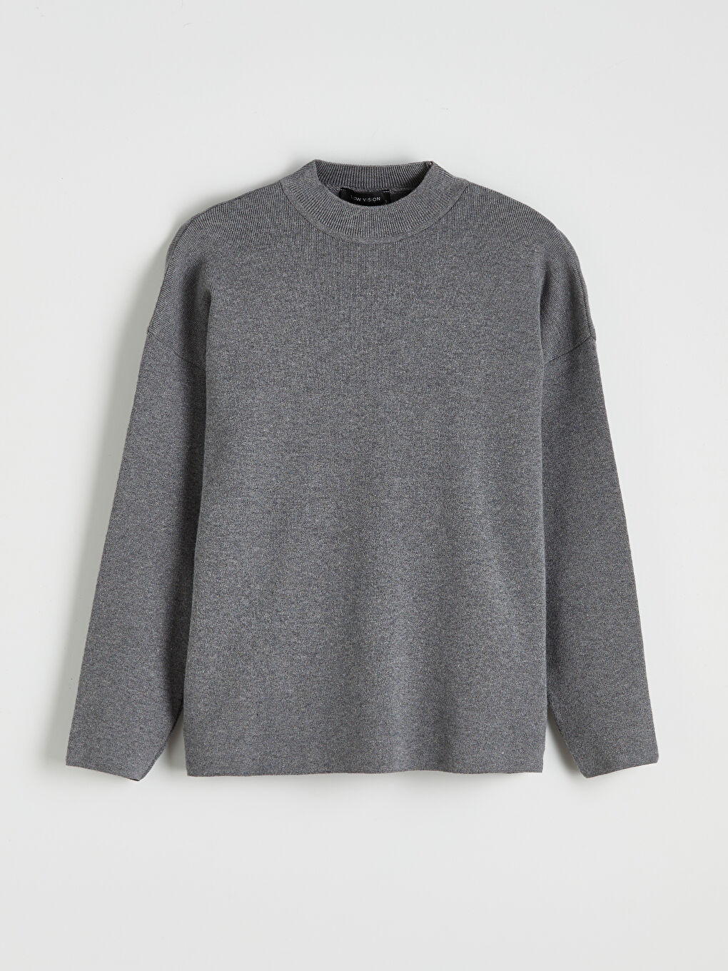 Antrasit Dik Yaka Kadın Triko Kazak