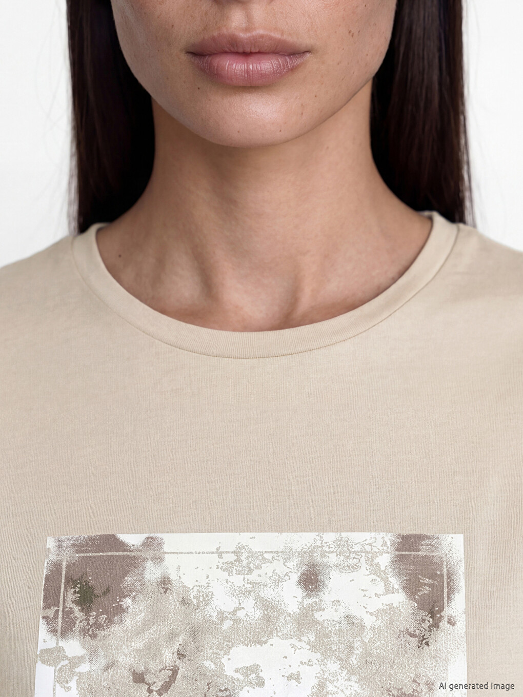 Crew Neck Printed Women's T-Shirt-4