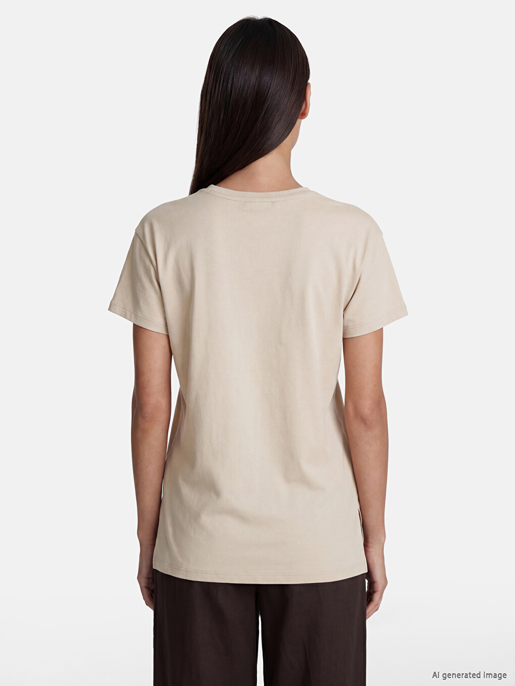 Crew Neck Printed Women's T-Shirt-6