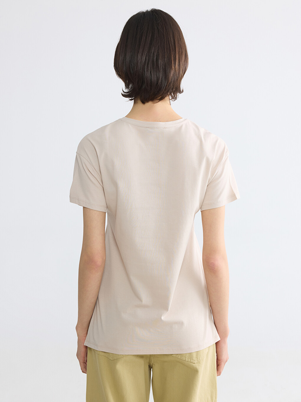Crew Neck Printed Women's T-Shirt-7