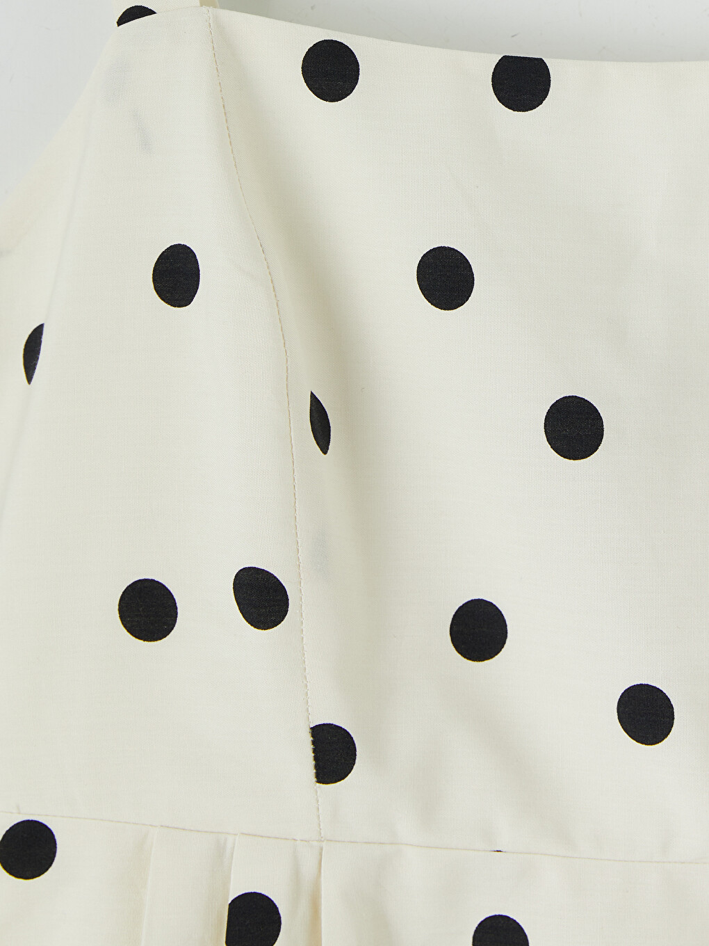 Square Neck Polka Dot Strappy Poplin Dress-6