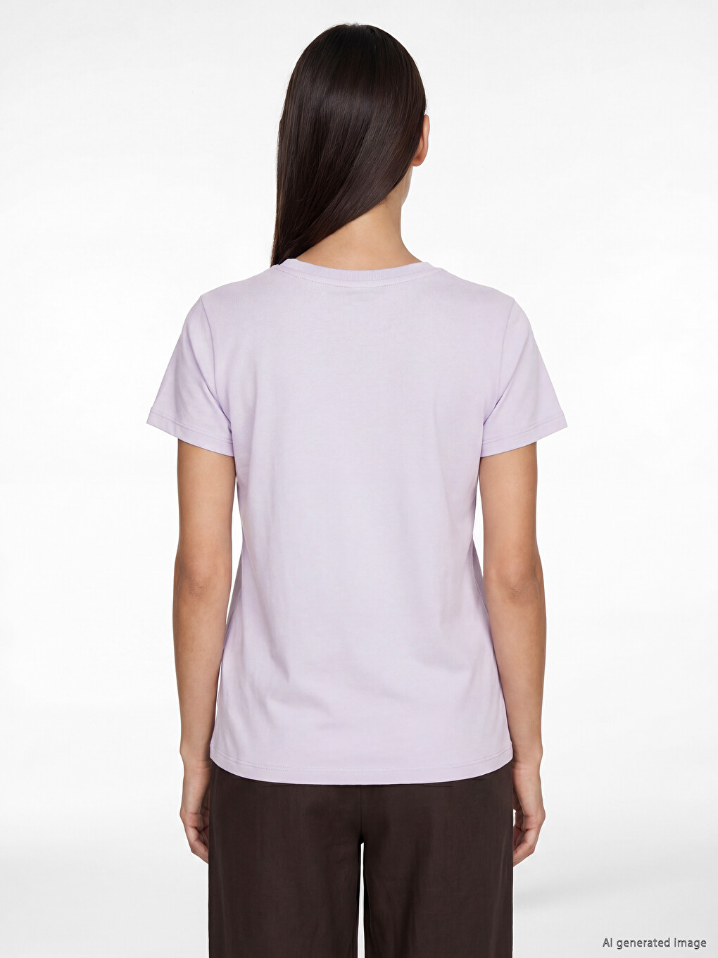 Crew Neck Printed Women's T-Shirt-6