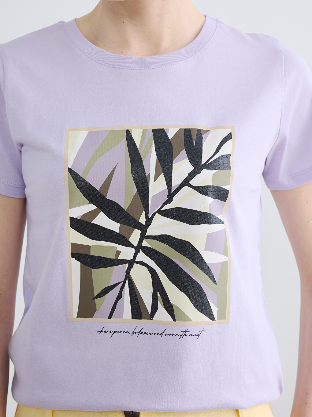 Crew Neck Printed Women's T-Shirt-5