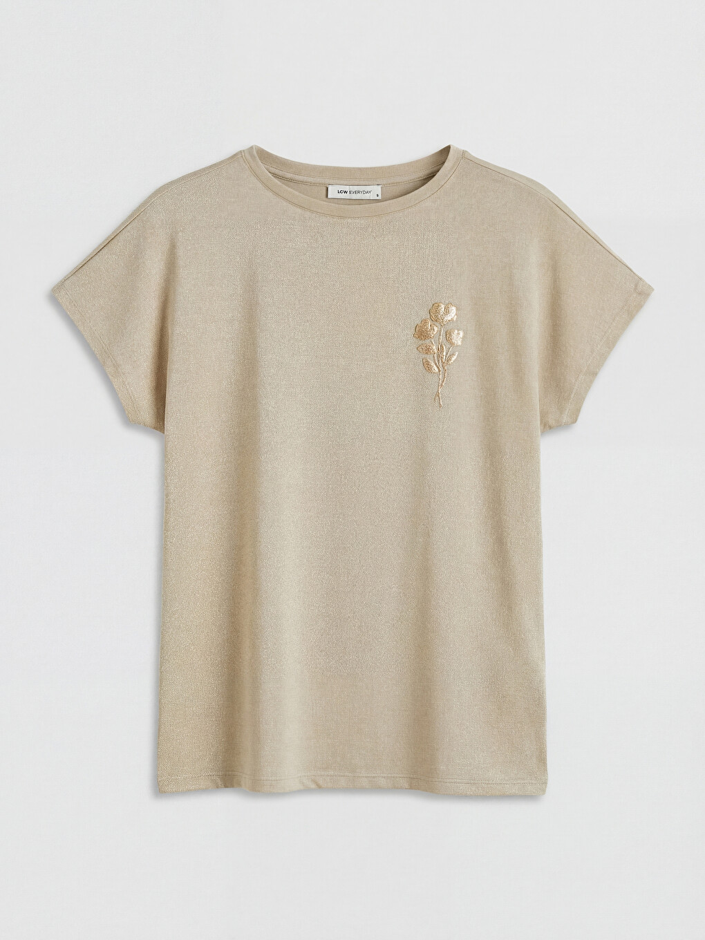 Crew Neck Embroidered Women's T-shirt-4
