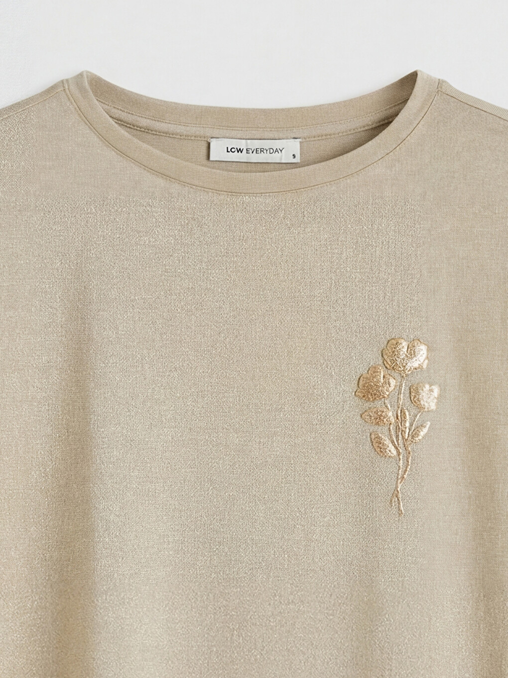 Crew Neck Embroidered Women's T-shirt-6