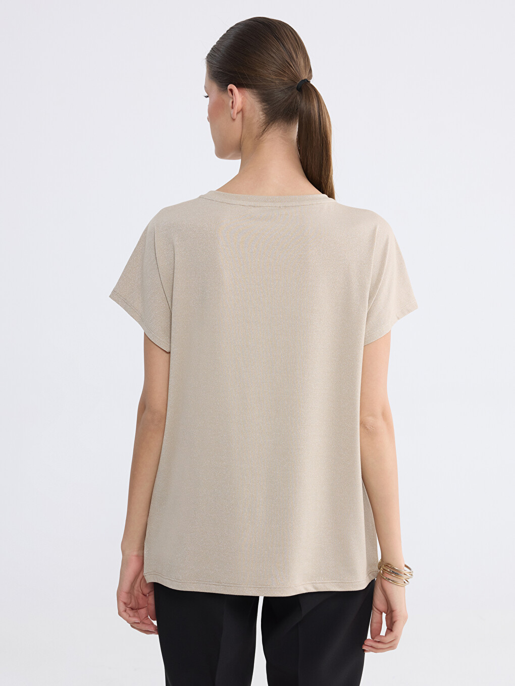 Crew Neck Embroidered Women's T-shirt-3