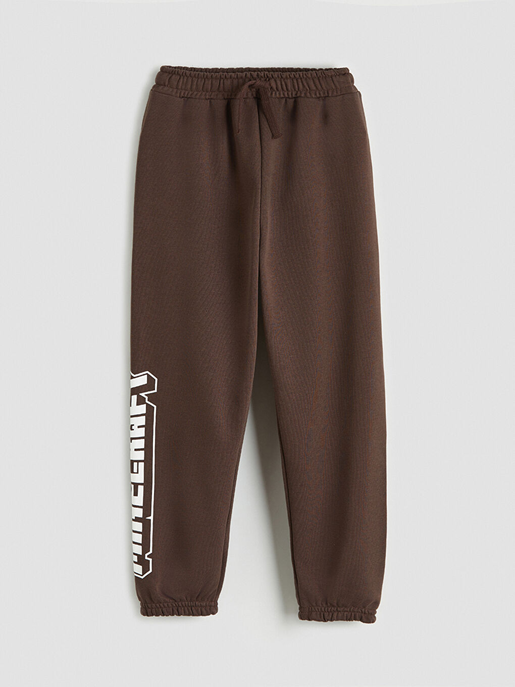 Kahverengi Minecraft Baskılı Erkek Çocuk Kalın Eşofman Takımı-2