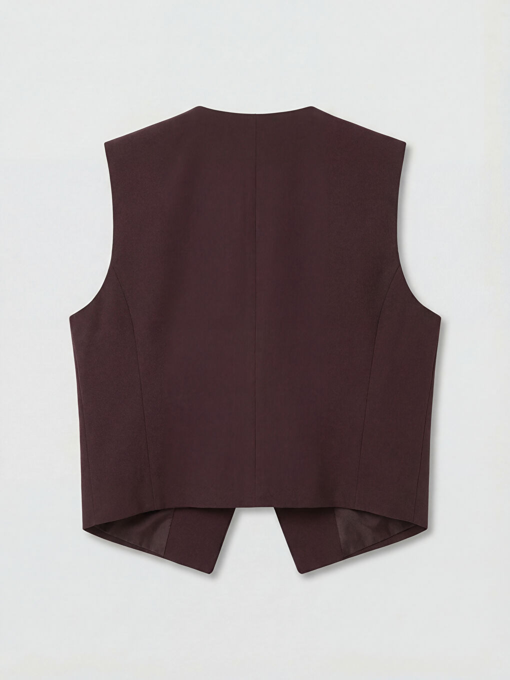 Kahverengi Bisiklet Yaka Kadın Klasik Yelek-1