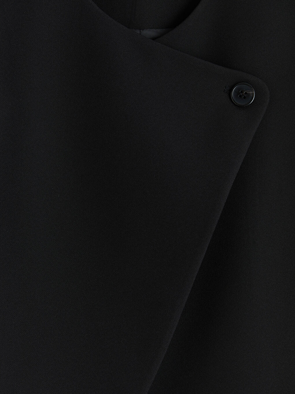 Siyah Bisiklet Yaka Kadın Klasik Yelek-3