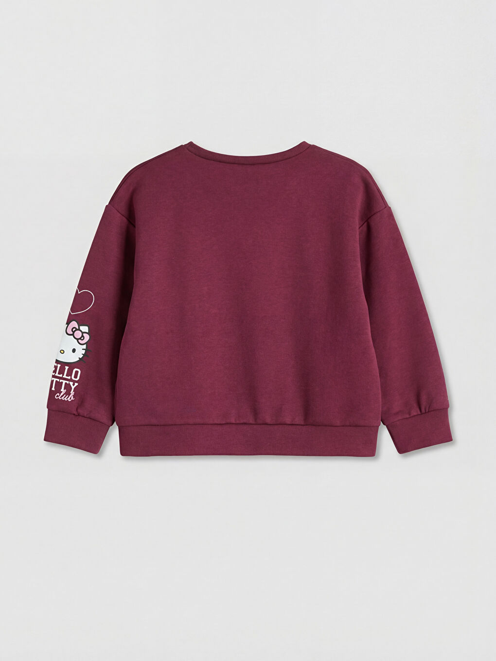 Bordo Hello Kitty Baskılı Kız Çocuk Sweatshirt-1