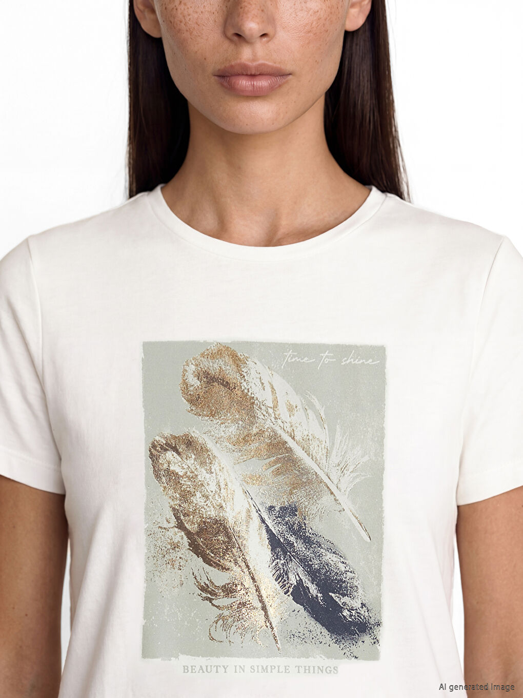 Жена Бяло Тениска-4