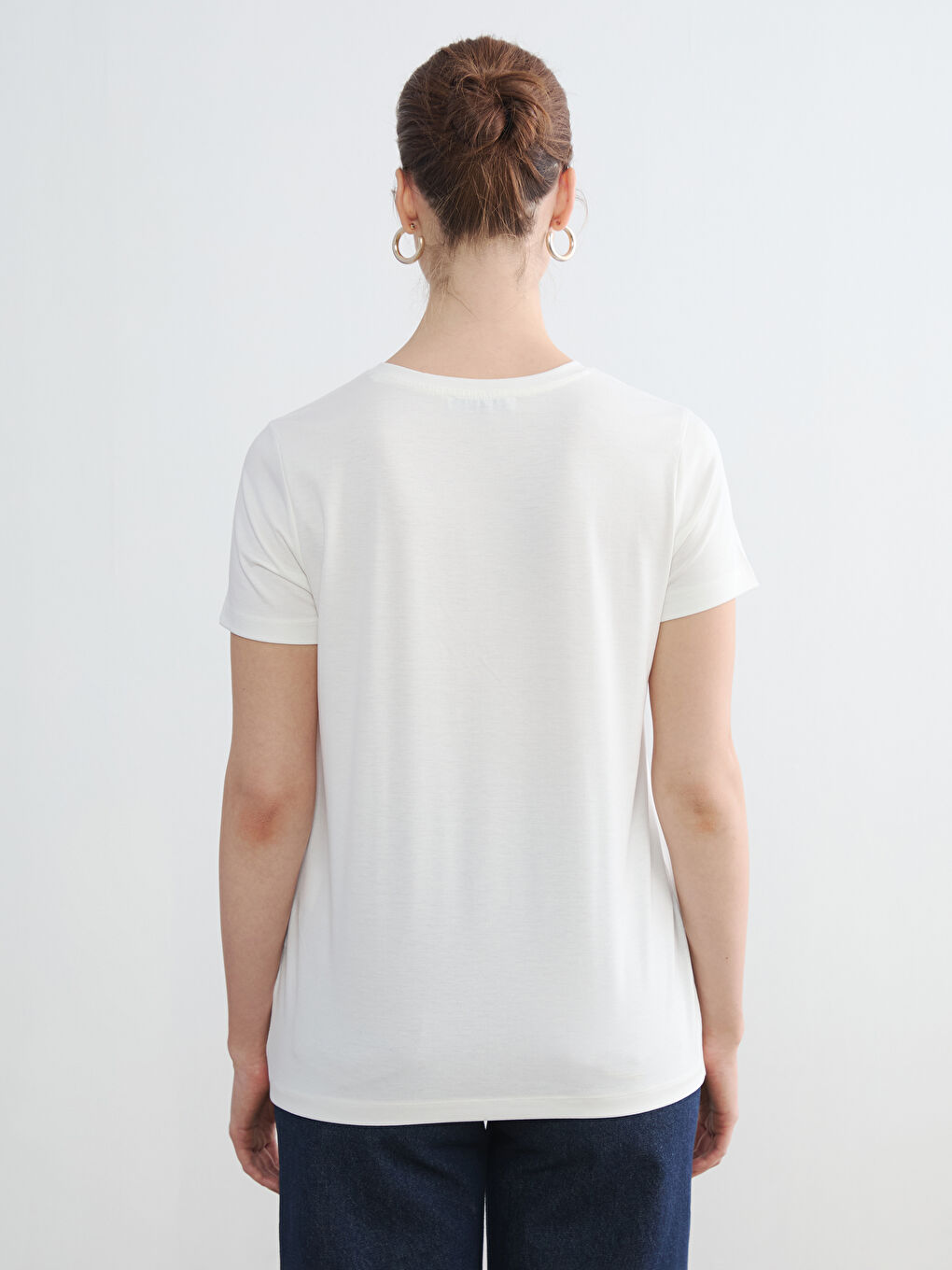 Woman ECRU T-Shirt-3