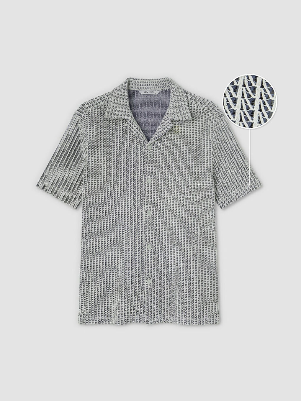 Beyaz Regular Fit Desenli Erkek Gömlek