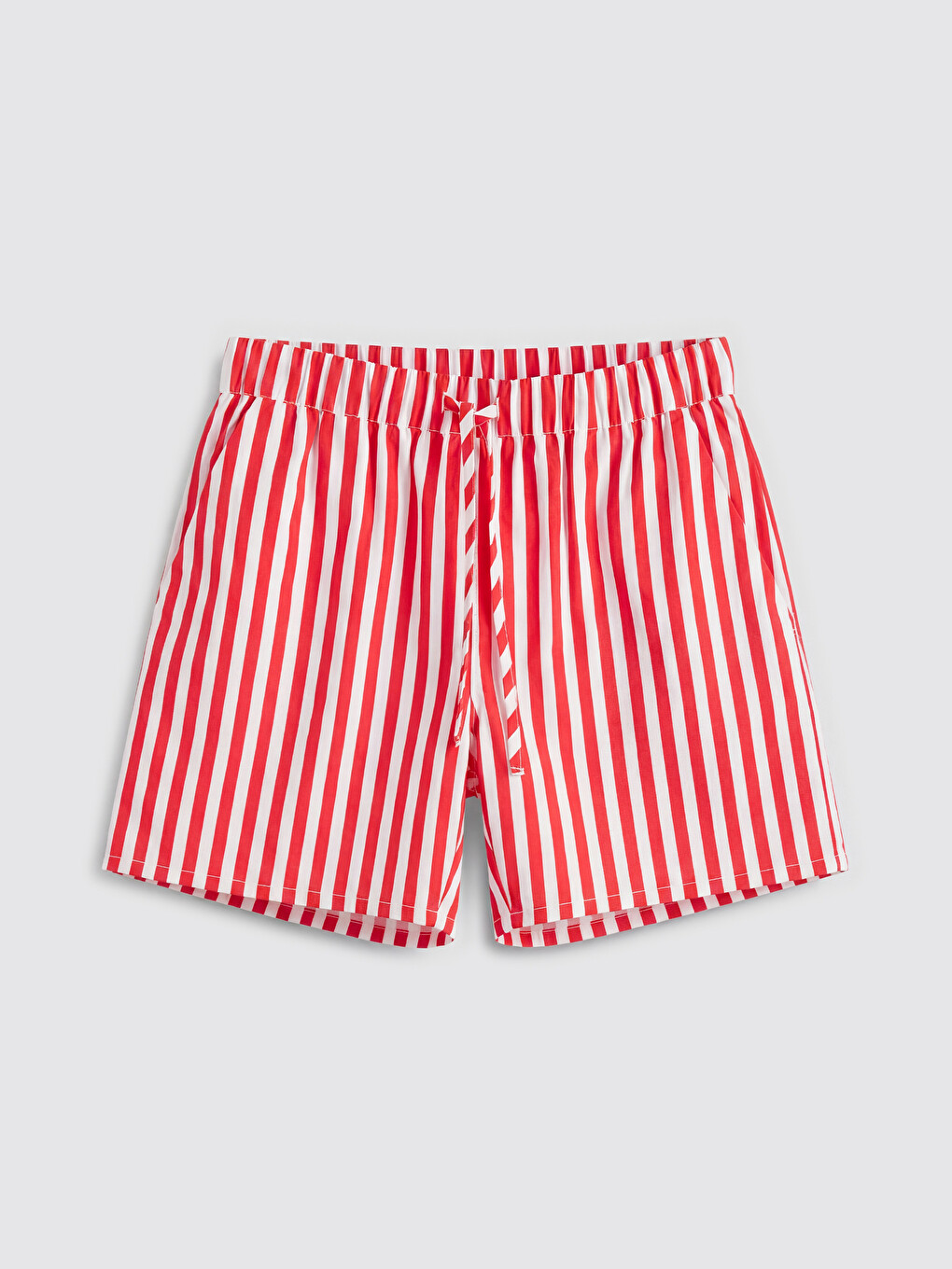 Elastic Waist Striped Women's Shorts-5