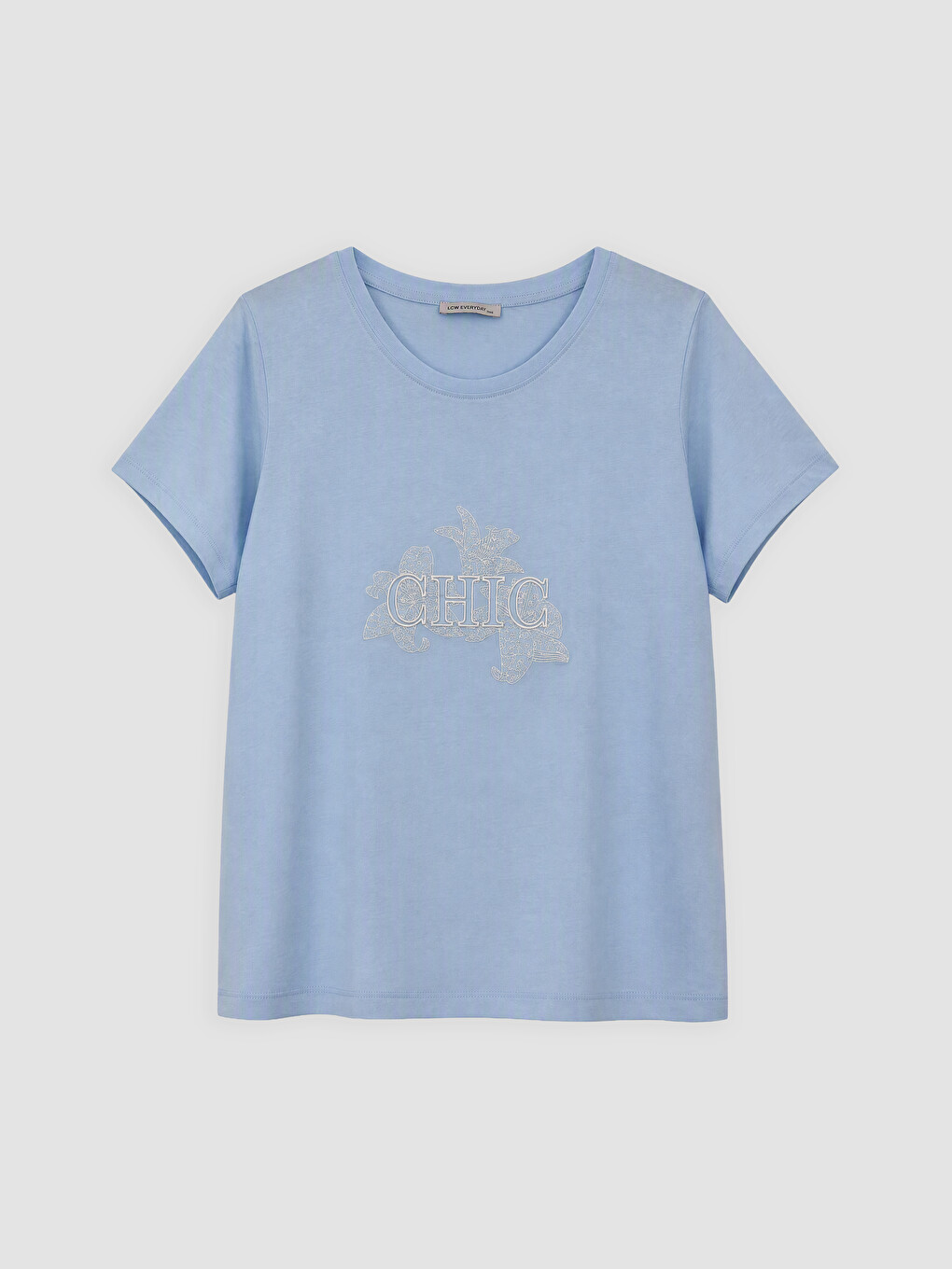 Embroidered %100 Cotton Women's T-shirt