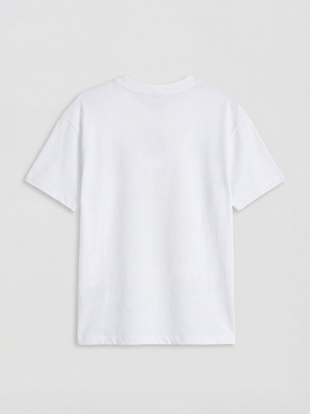 Beyaz Bisiklet Yaka Capyfun Baskılı Kız Çocuk Tişört-1