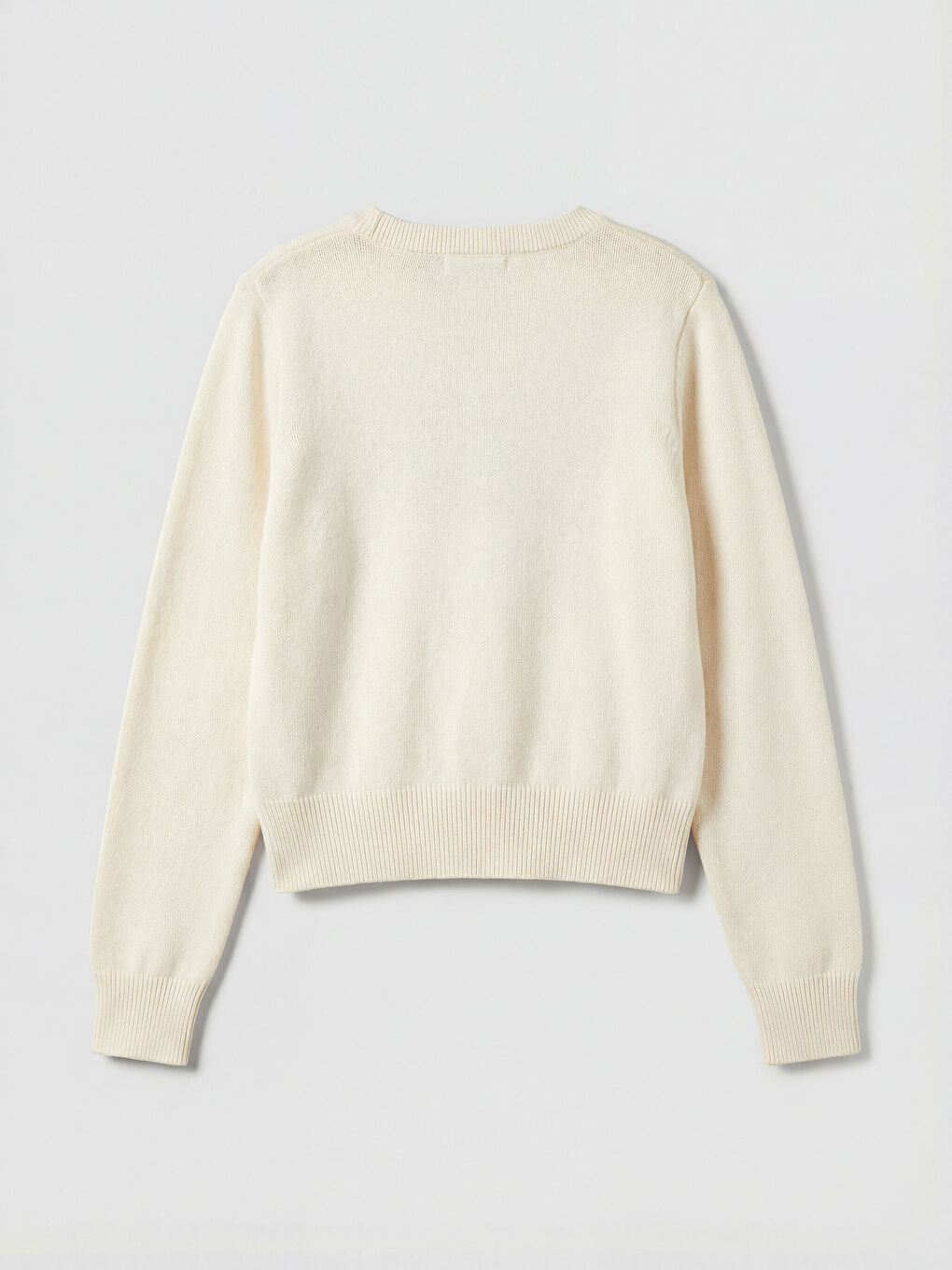 Ekru Kuromi Nakışlı Fiyonk Düğmeli Kız Çocuk Triko Hırka-1