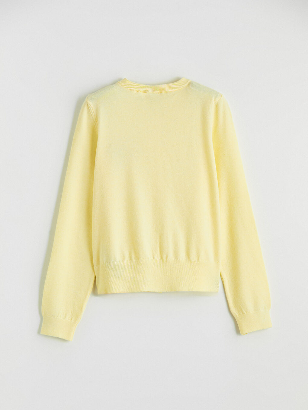 Sarı Bisiklet Yaka Cinnamoroll Nakışlı Kız Çocuk Triko Hırka-2