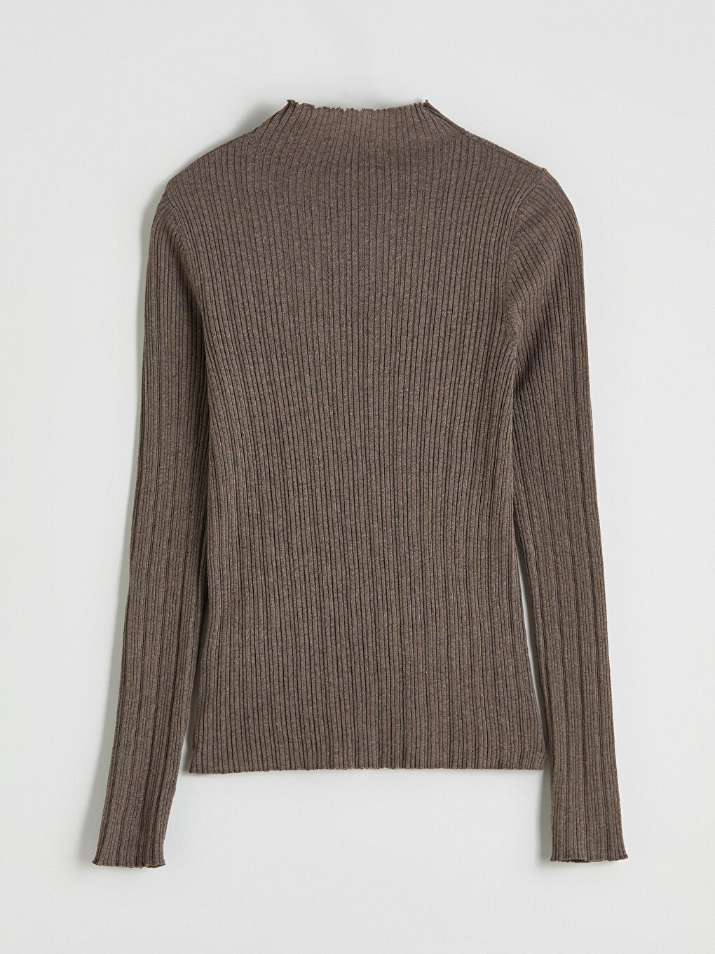 Bej Yarım Balıkçı Yaka Kadın Triko Kazak	-6