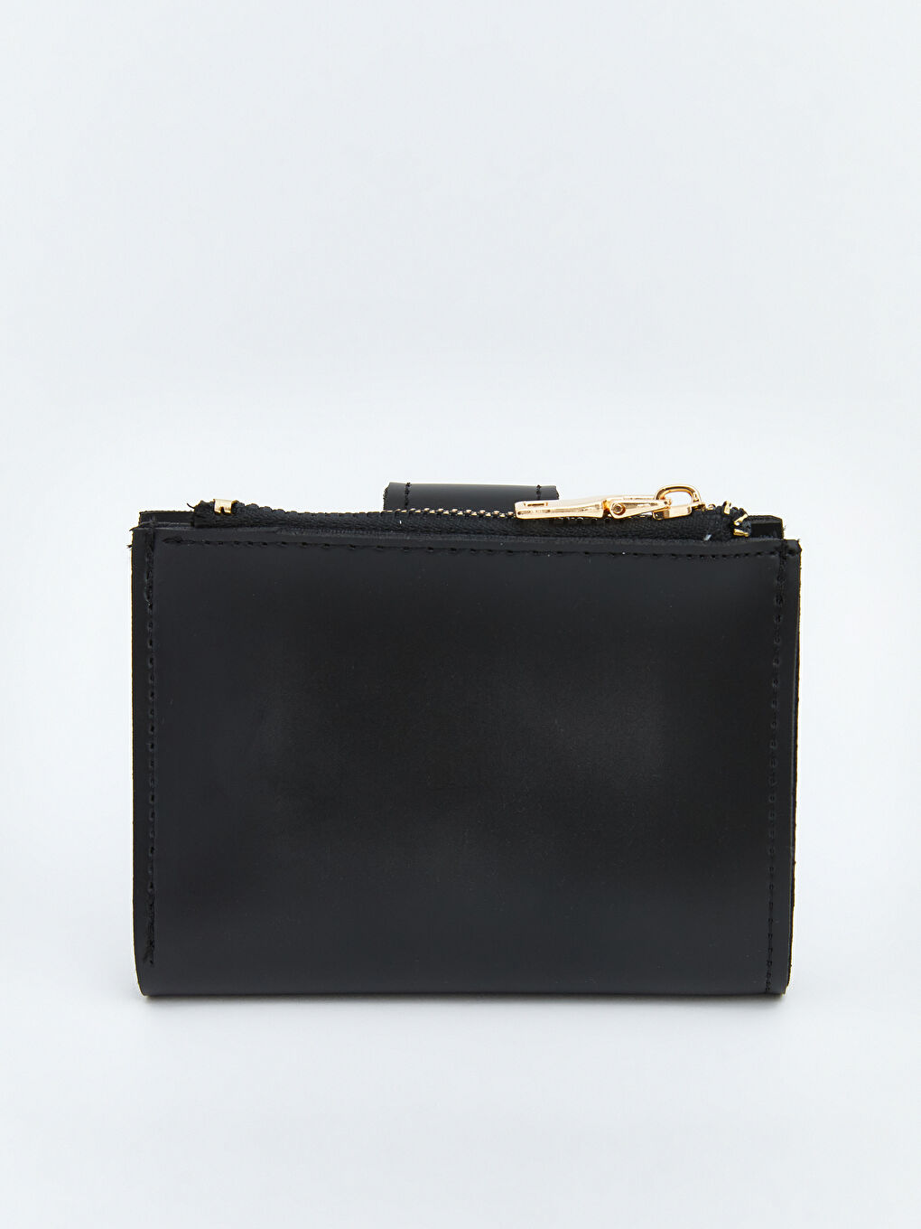 Siyah Deri Görünümlü Kadın Cüzdan-1