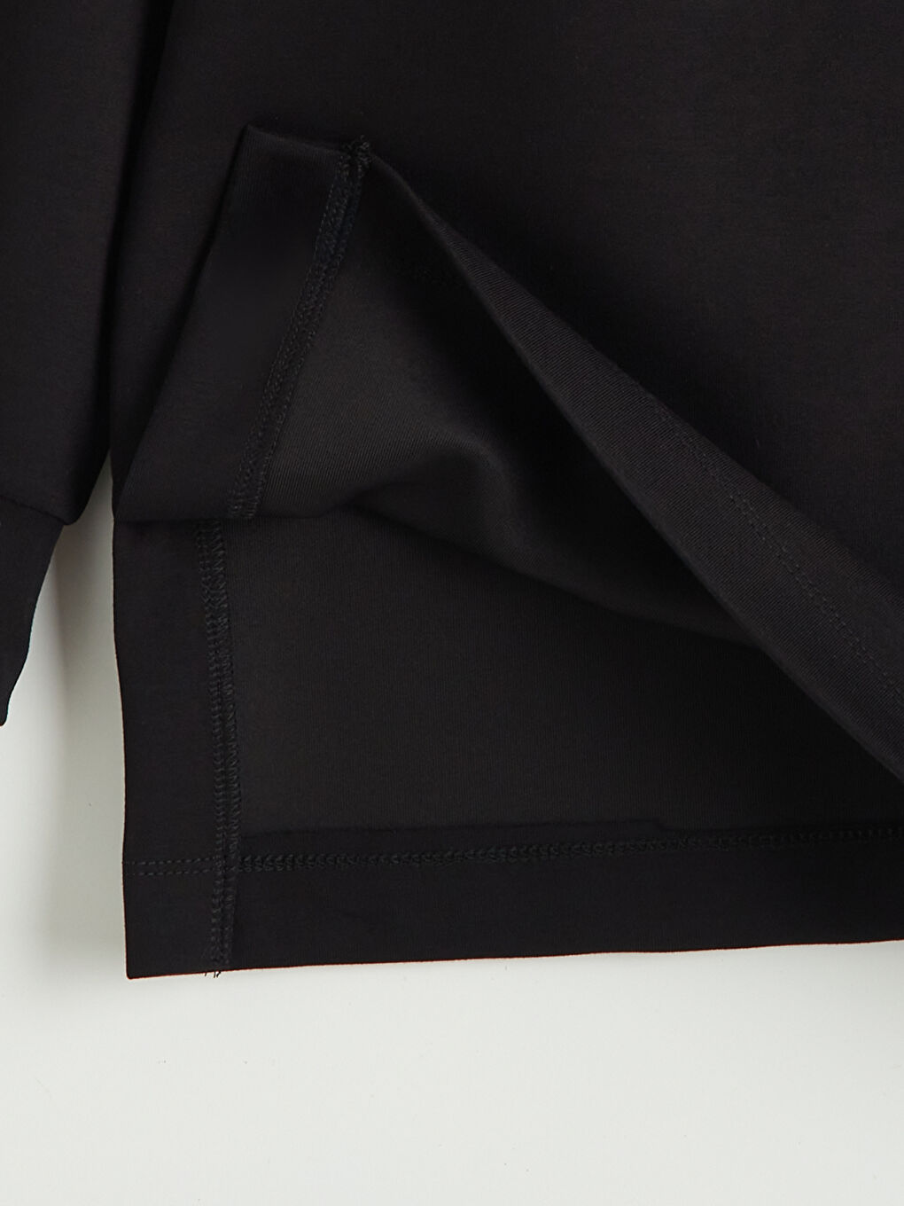 Siyah Soft Touch Oversize Kadın Sweatshirt Tunik-6