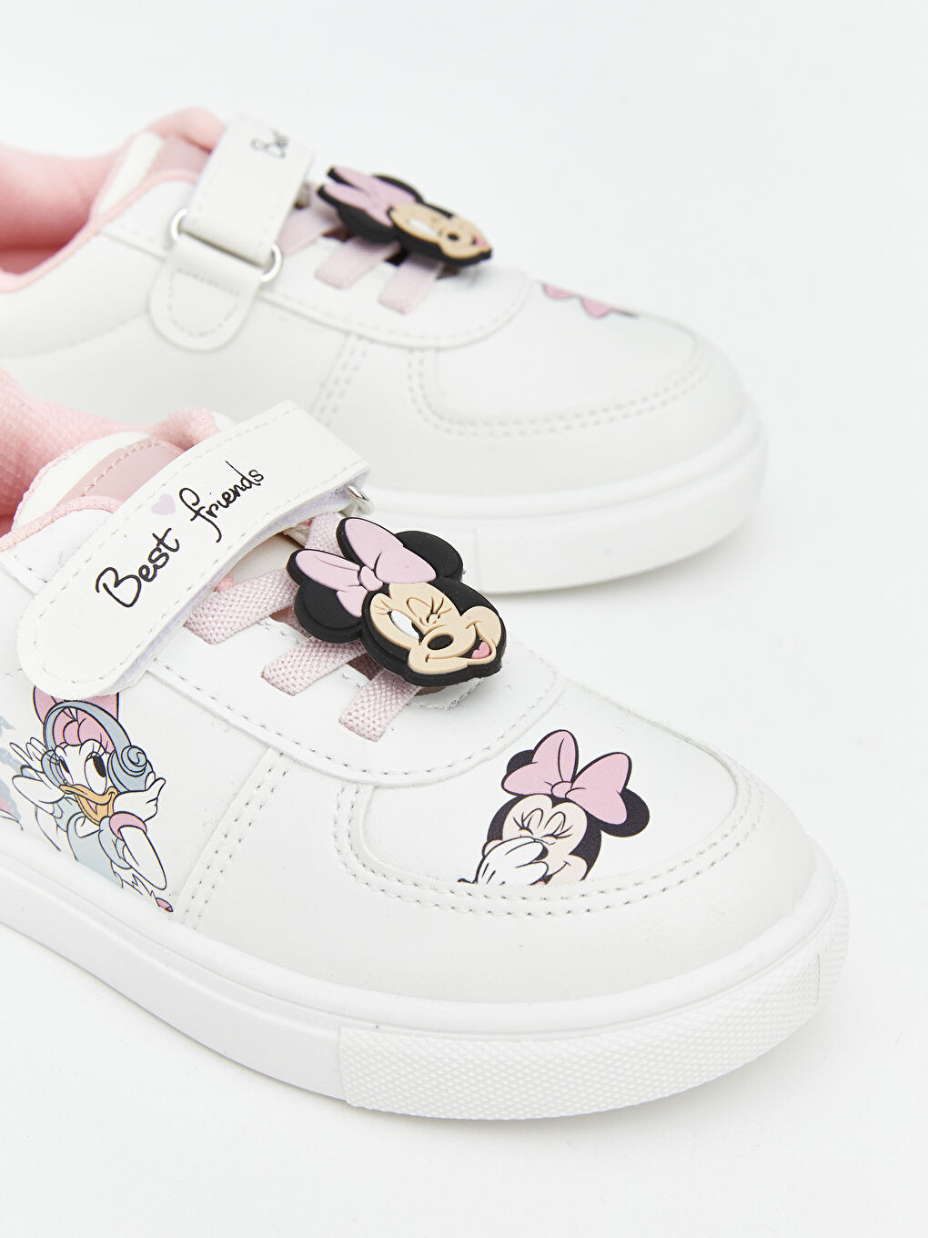 Beyaz Minnie Mouse Baskılı Kız Bebek Spor Ayakkabı-5