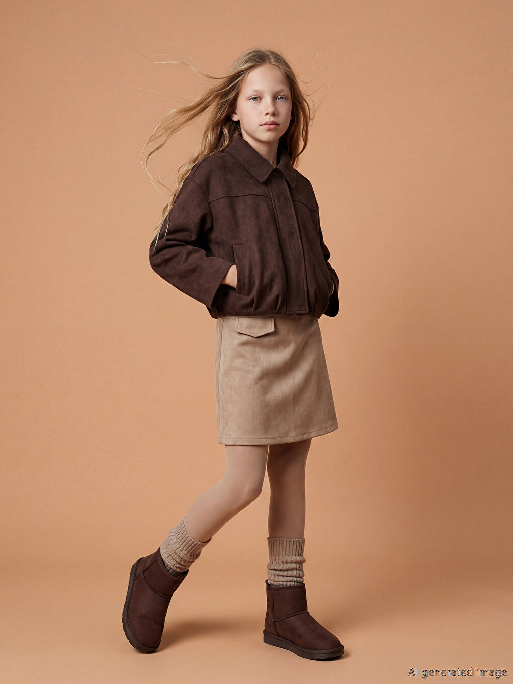Girls' Faux Suede Skirt