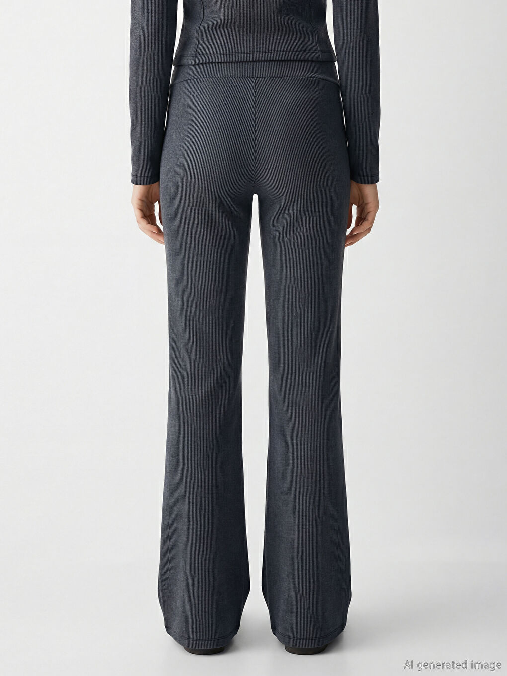 Женщины Антрацитовый Спортивные леггинсы-3