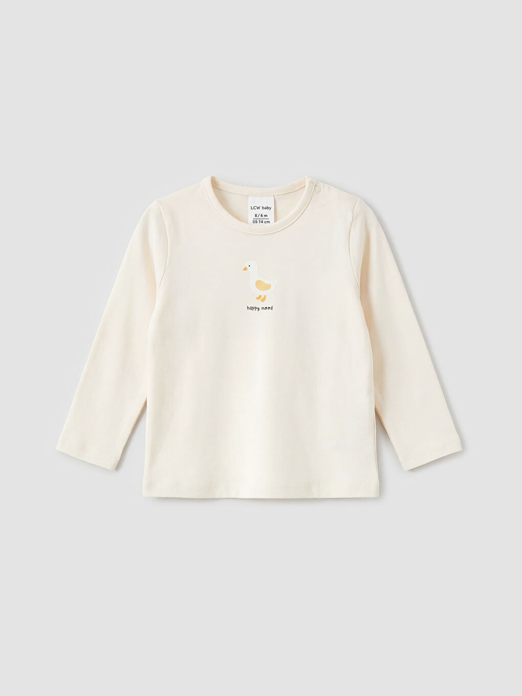 Ekru Baskılı Kız Bebek Tişört ve Tayt-3