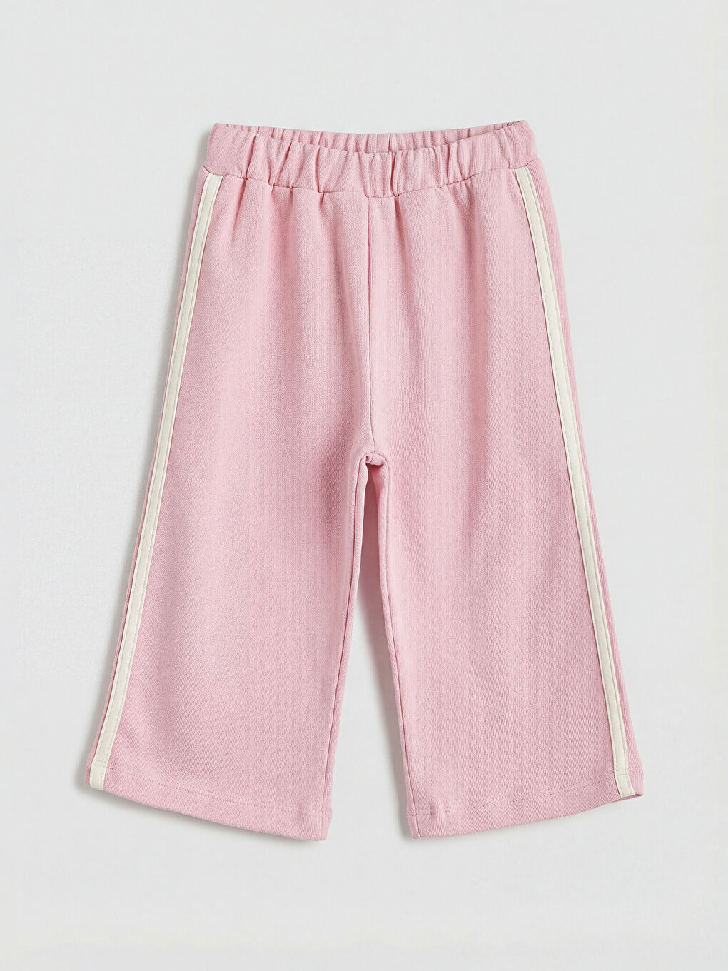 Pembe Şerit Detaylı Kız Bebek Eşofman Altı