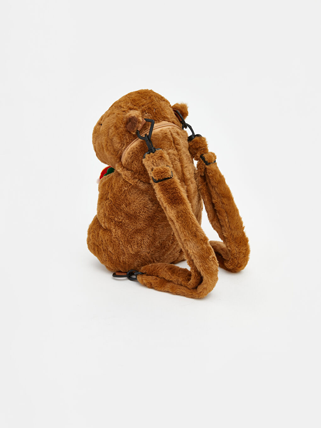 Kahverengi Hayvan Figürlü Pelüş Kız Bebek Sırt Çantası-2