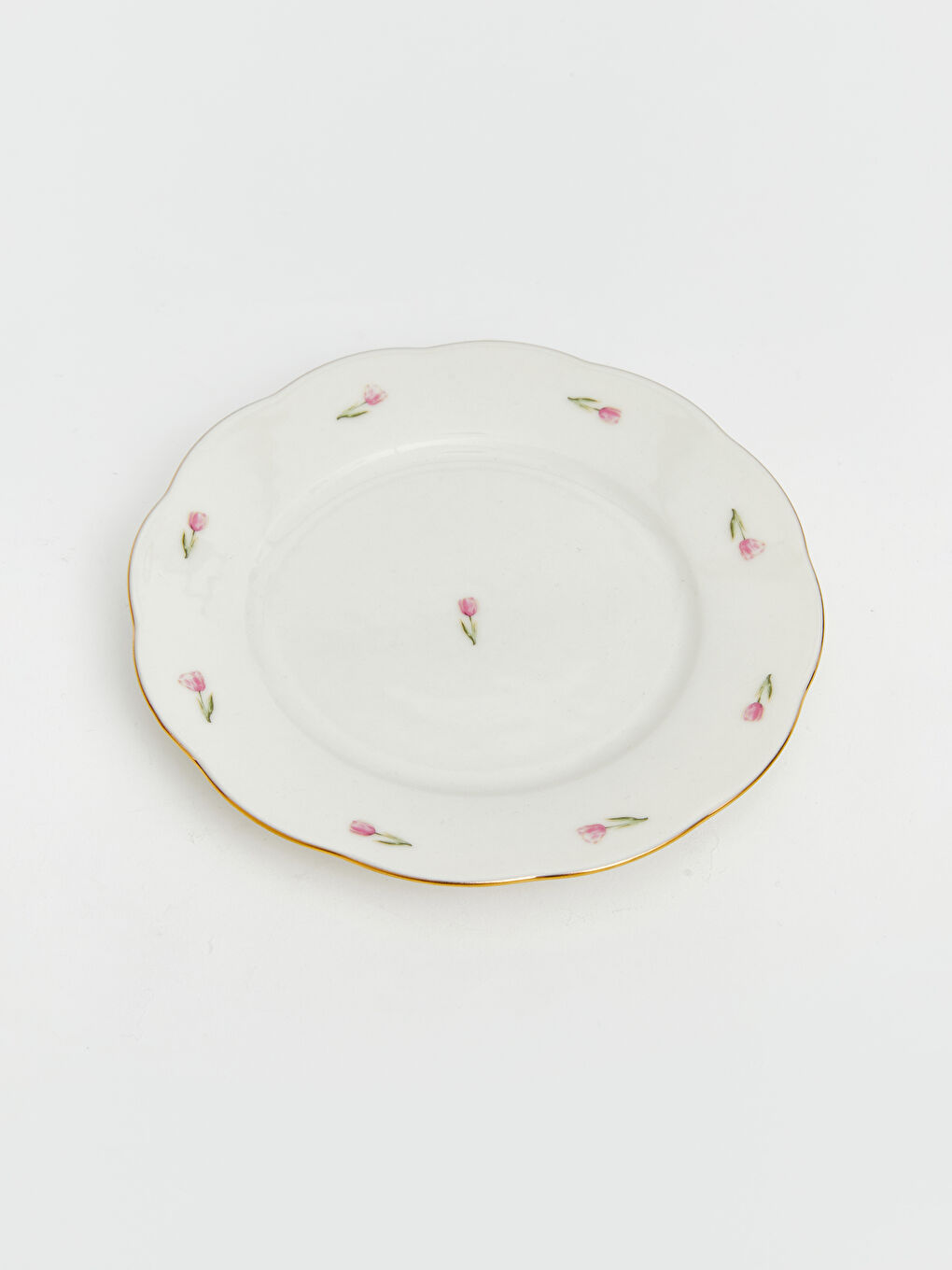 Karışık Çiçek Desenli Porselen Tabak-1