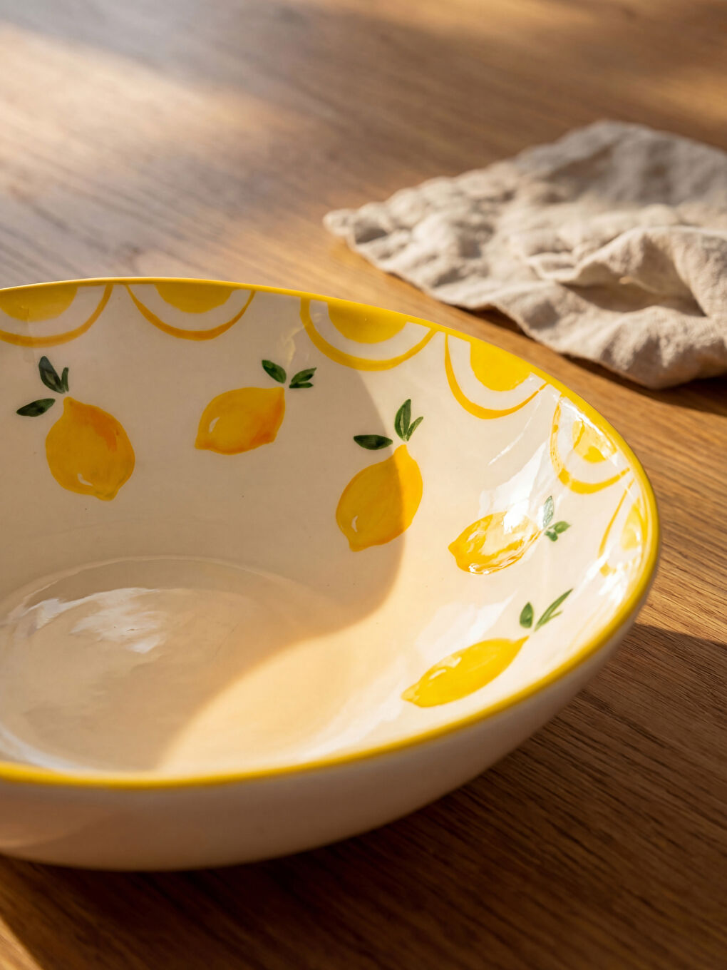 Karışık Limon Desenli Seramik Kase-1