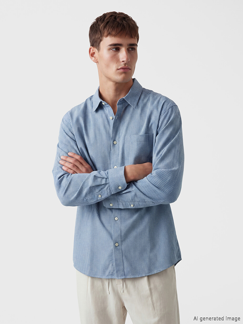 Regular Fit Plaid Men's Shirt