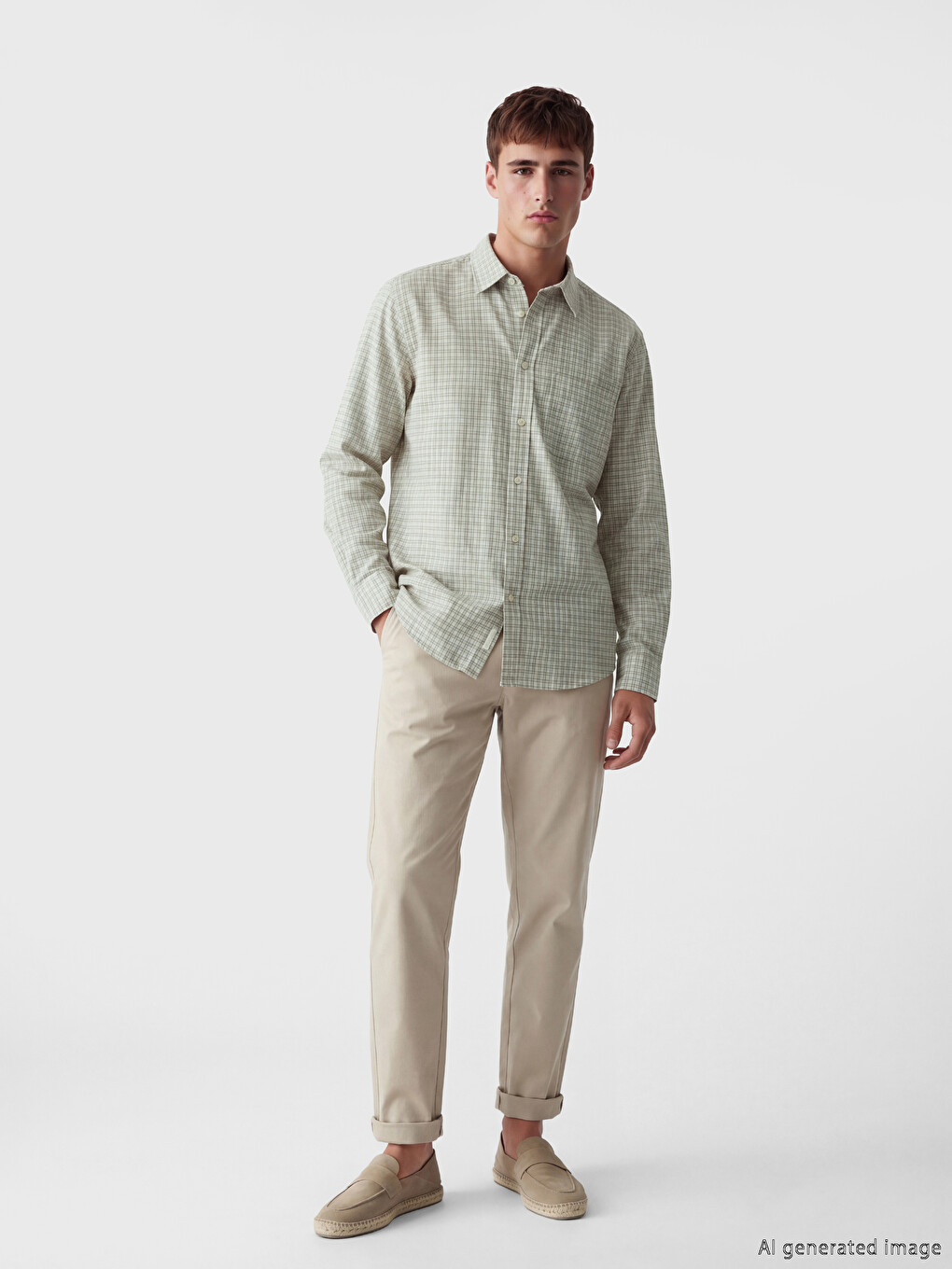 Regular Fit Plaid Men's Shirt-1