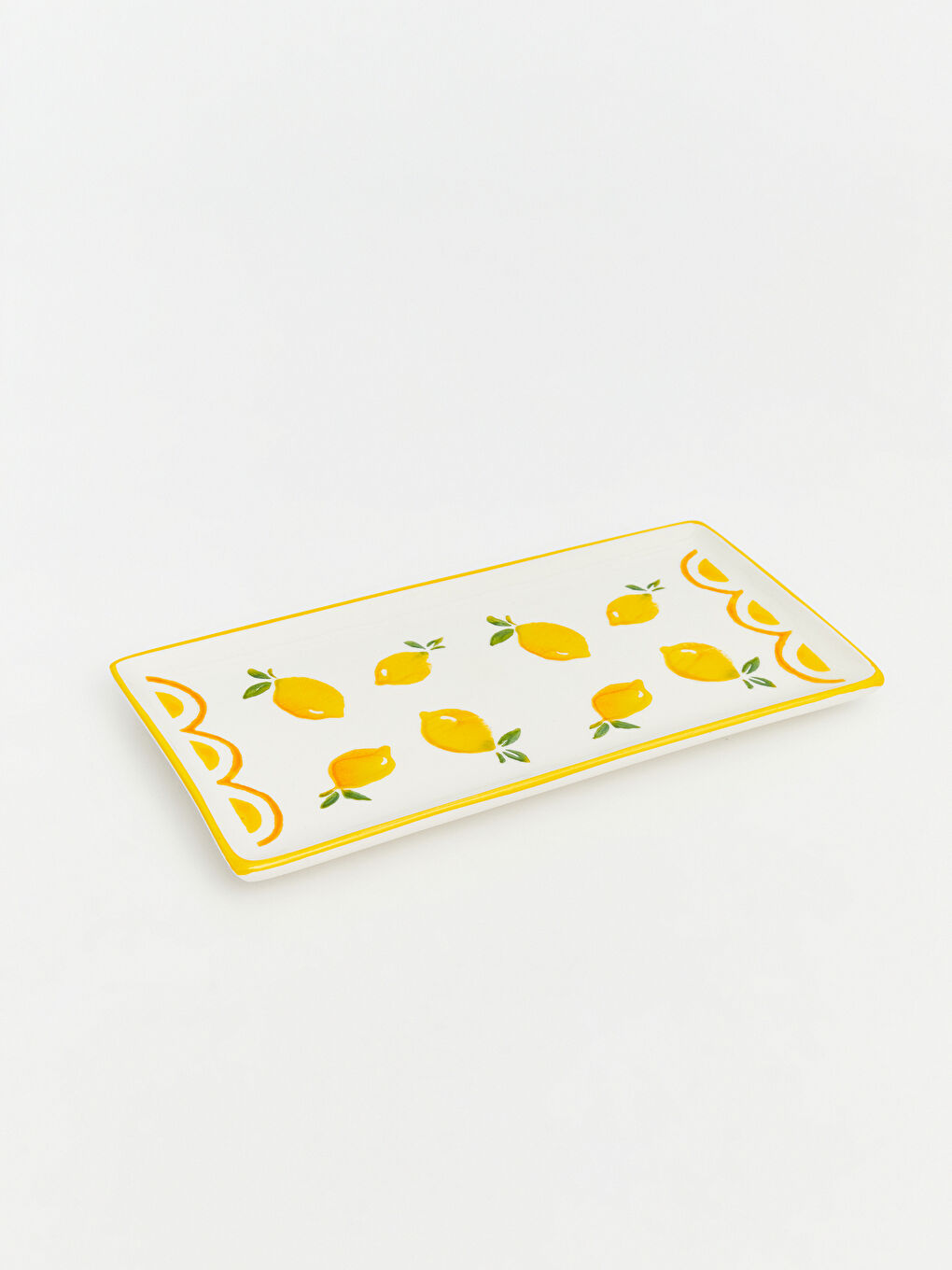 Karışık Limon Baskılı Seramik Sunum Tabağı-3